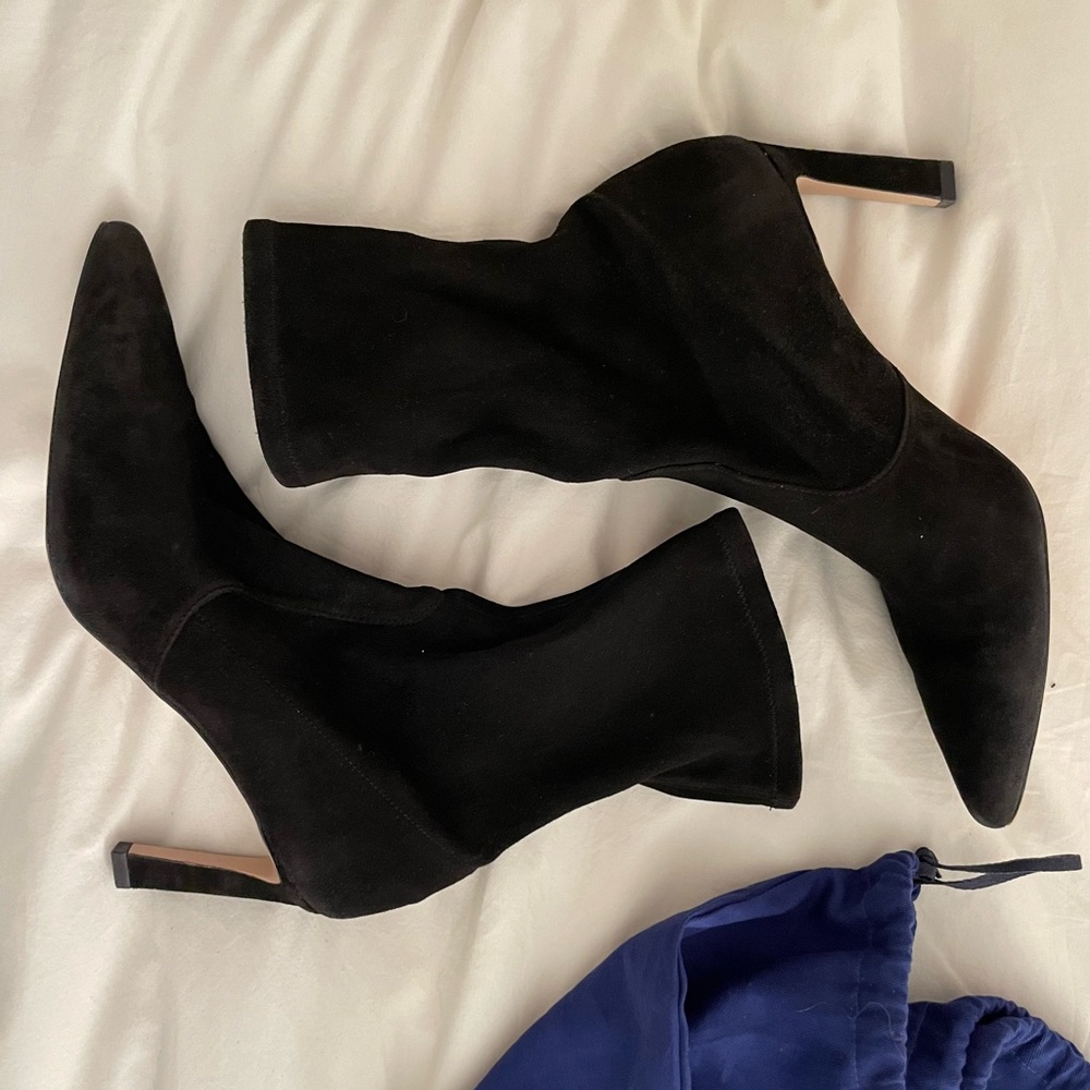Stuart Weitzman Suede Ankle Booties